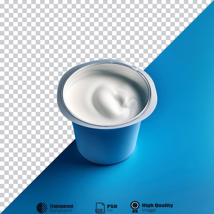 PSD milk in cup isolated