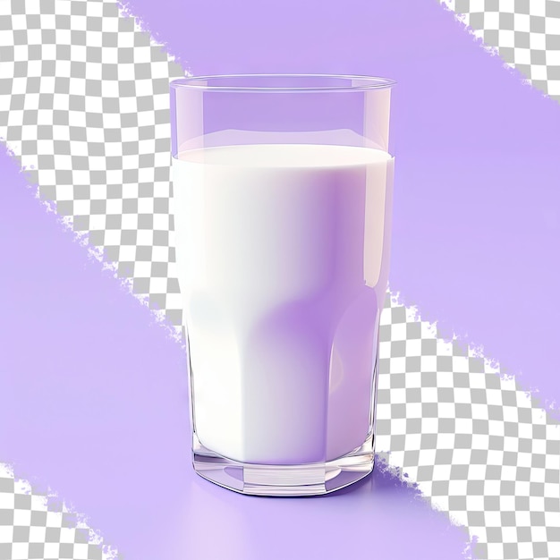 Milk glass on transparent background