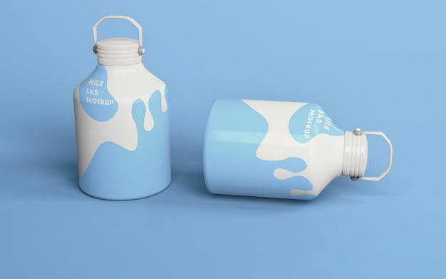 Milk jar minimal mockup