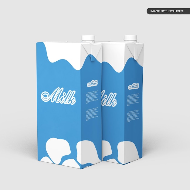 PSD mockup di scatola piccola di latte o succo di frutta