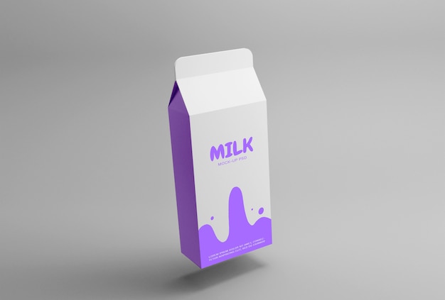 Milk packaging mockup premium psd