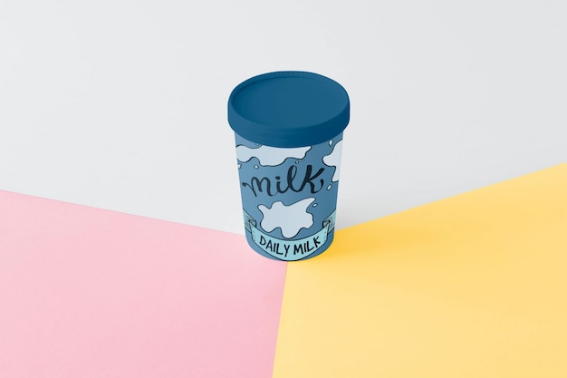 Milk packaging mockup