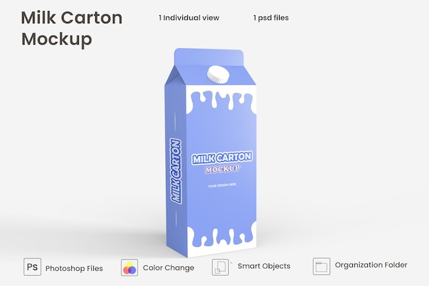 Milk packaging mockup