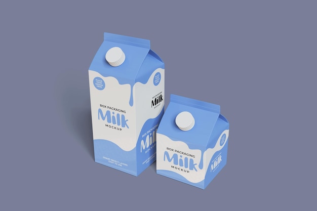 Milk packaging mockup