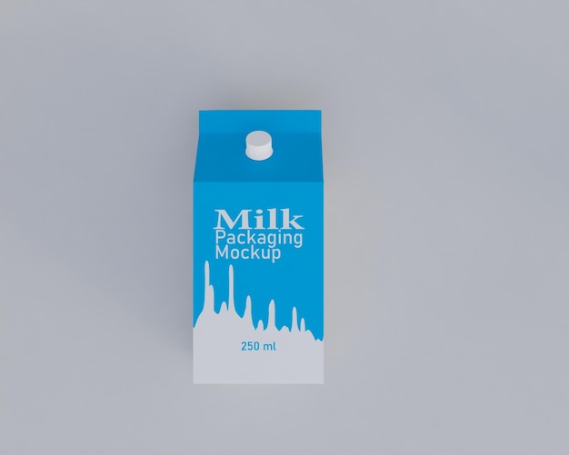 Milk packaging mockup