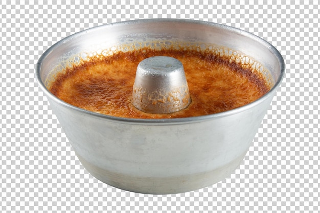 Milk pudding isolated with transparent background png