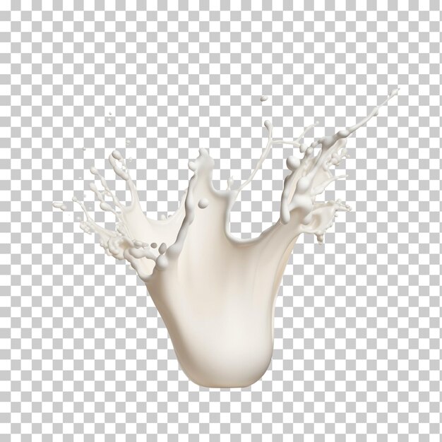 PSD milk splash isolated on transparent background png psd