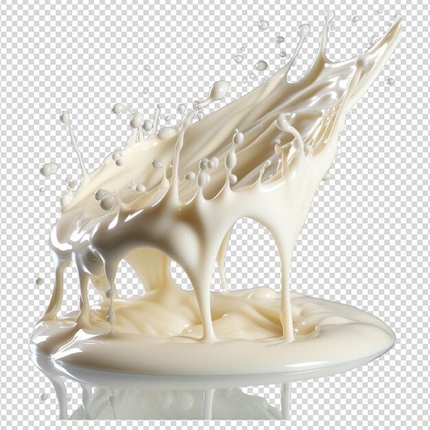 PSD milk splash isolated on white