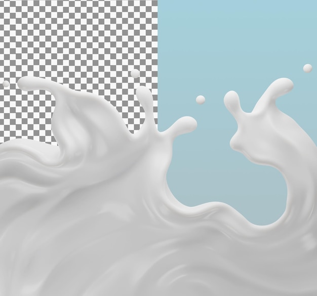 Milk splash shapes Premium Psd