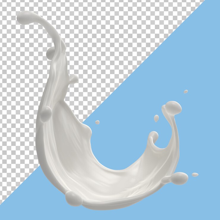 分離された牛乳の飛散