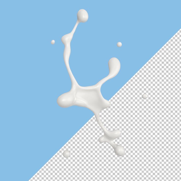 分離された牛乳の飛散