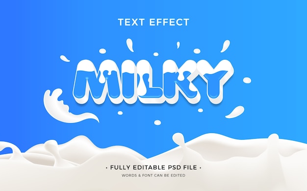 Milk text effect