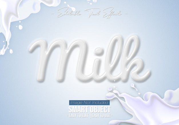 Milk text style effect