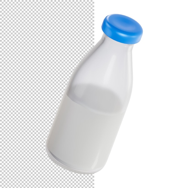 PSD milk trendy illustration on white background 3d rendering