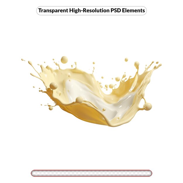 PSD milk or white liquid splash isolated transparent background