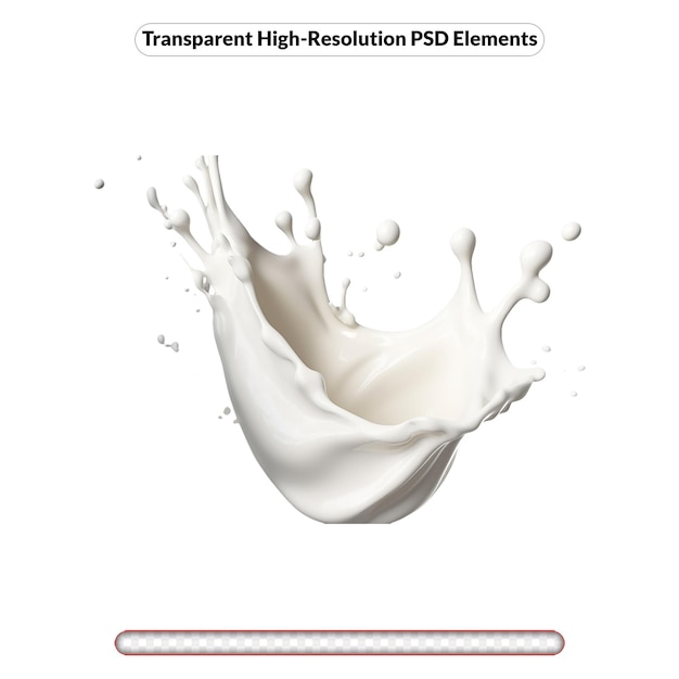 milk or white liquid splash isolated transparent background