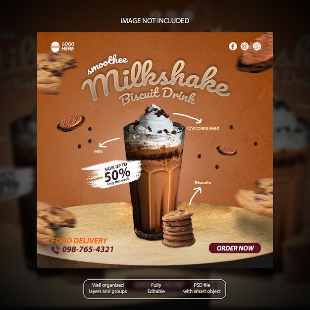 Milkshake post sui social media