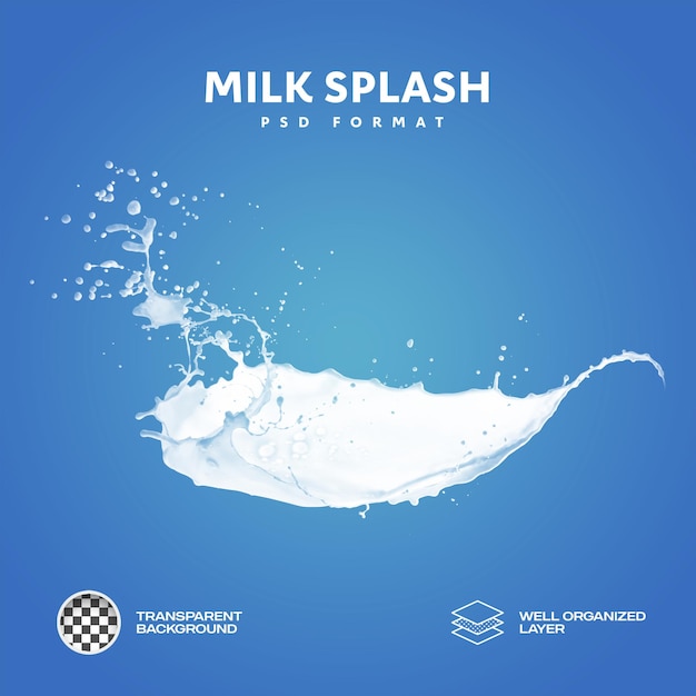 Milksplash Transparante en geïsoleerde achtergrond PNG 08