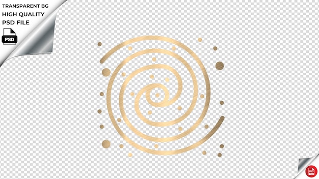 PSD the milky way vector icon shining gold color textured psd transparent
