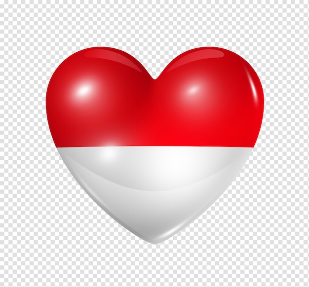 Miłość Indonezja, symbol flagi serca
