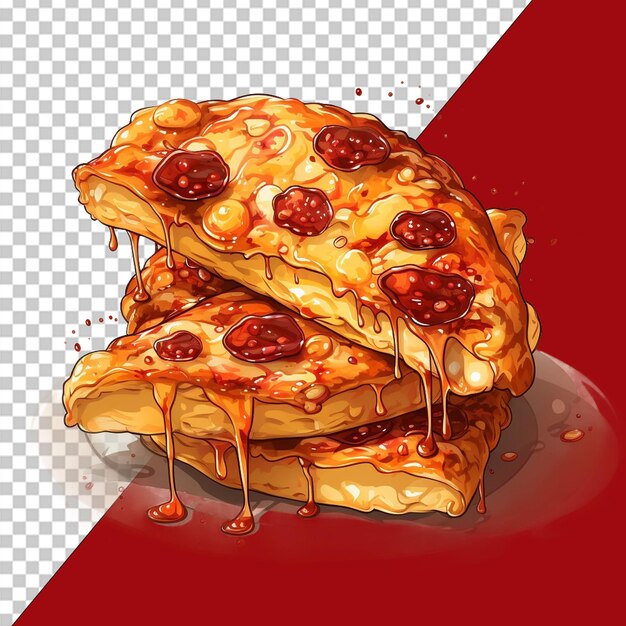 PSD miłośnik fast foodów png ilustracja