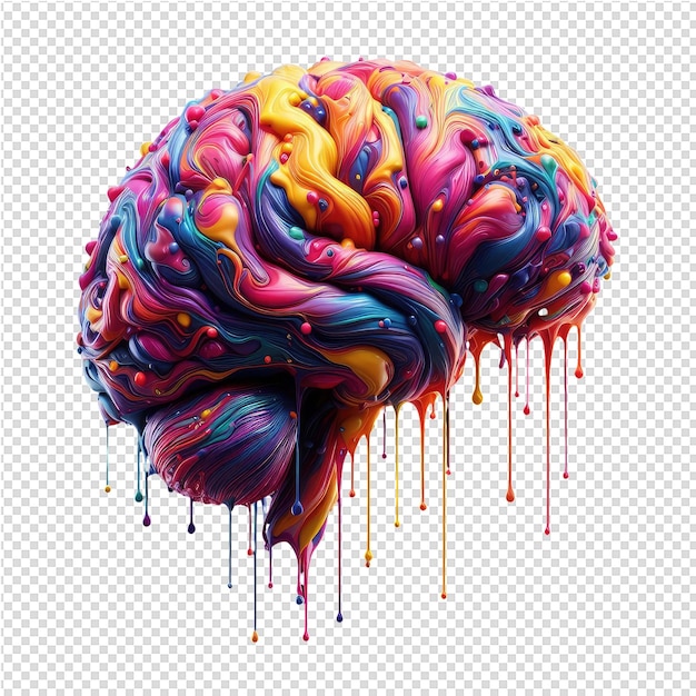 Mindful mosaic exploring the spectrum in a 3d colorful brain