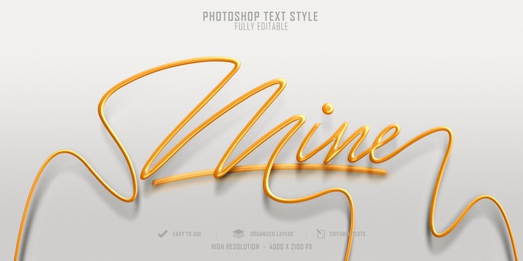 PSD mine 3d text style effect template premium psd
