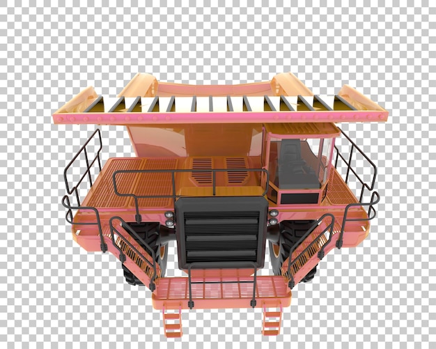 Mine truck on transparent background 3d rendering illustration