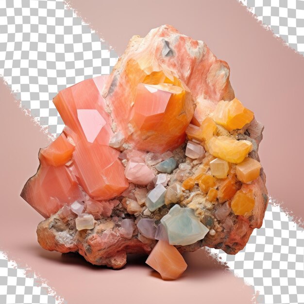 PSD Прозрачный фон образца минерального экспоната