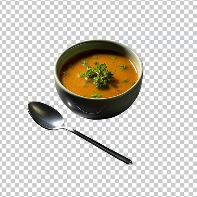 PSD minestrone soup on the table