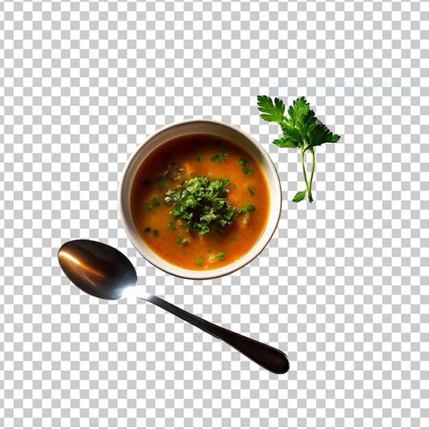 PSD minestrone soup on the table