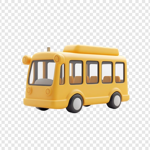 mini bus 3d rendering