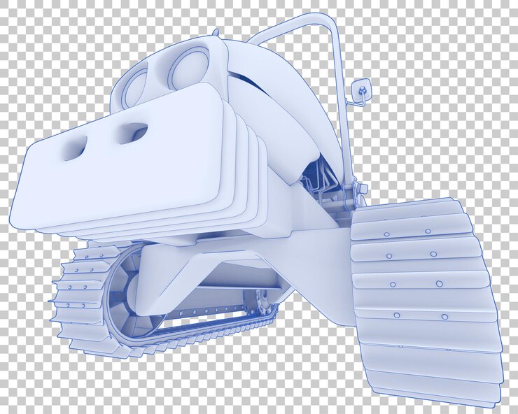 PSD mini crawler na przezroczystym tle renderowania ilustracji 3d