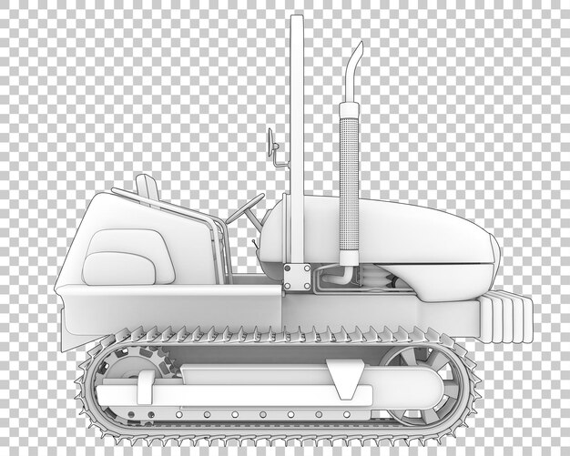 Мини-краулер на прозрачном фоне 3d рендеринг иллюстрации