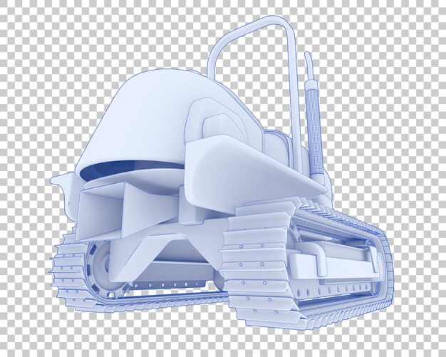 Mini crawler on transparent background 3d rendering illustration