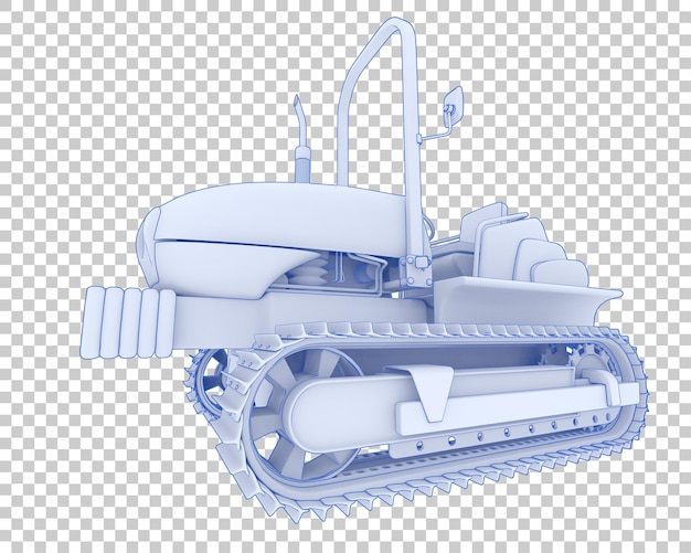 Mini crawler on transparent background 3d rendering illustration
