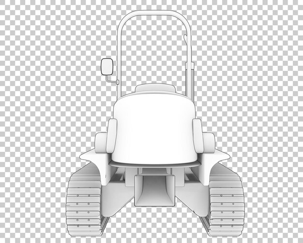 Mini cingolato su sfondo trasparente 3d rendering illustrazione