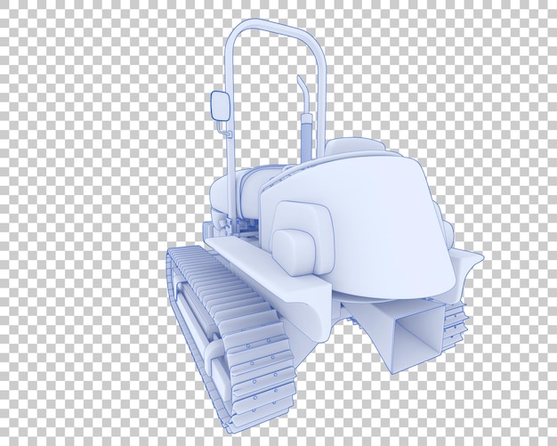 PSD mini crawler on transparent background 3d rendering illustration