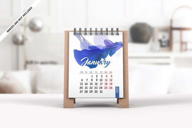 Mockup di calendario da tavolo mini