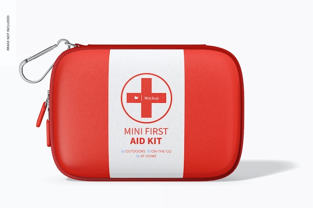 Mini kit di pronto soccorso mockup, vista frontale