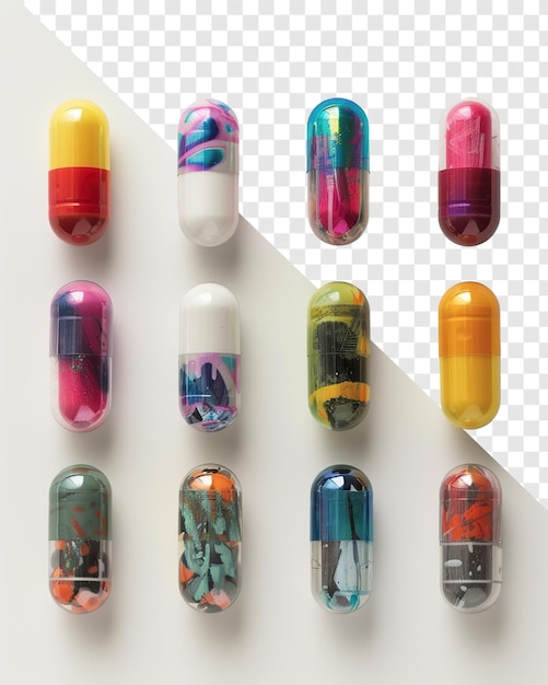 PSD mini pill capsules set rinko kawauchi inspired design