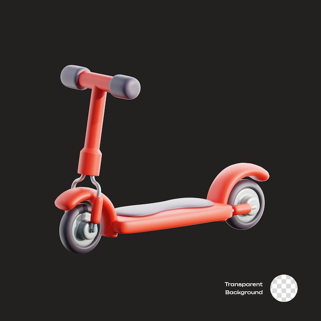 Mini scooter land vehicle icon 3d