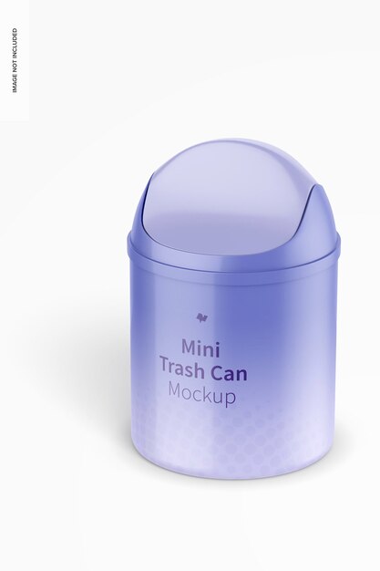 Mini trash can mockup