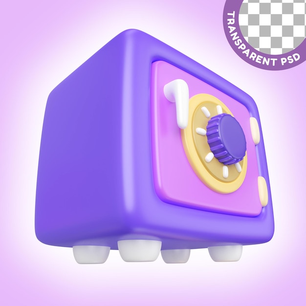 Mini vault 3d illustration icon