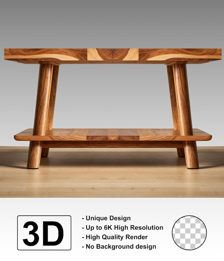 PSD mini wooden shelf stand display product showcase for decoration mockup design