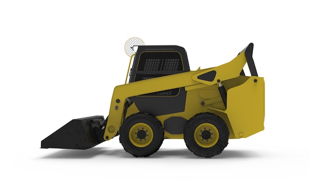 mini Yellow JCB tractor excavator heavy duty equipment vehicle