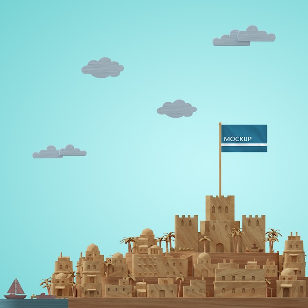 miniature 3d model of cities building