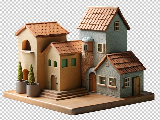 PSD miniature house