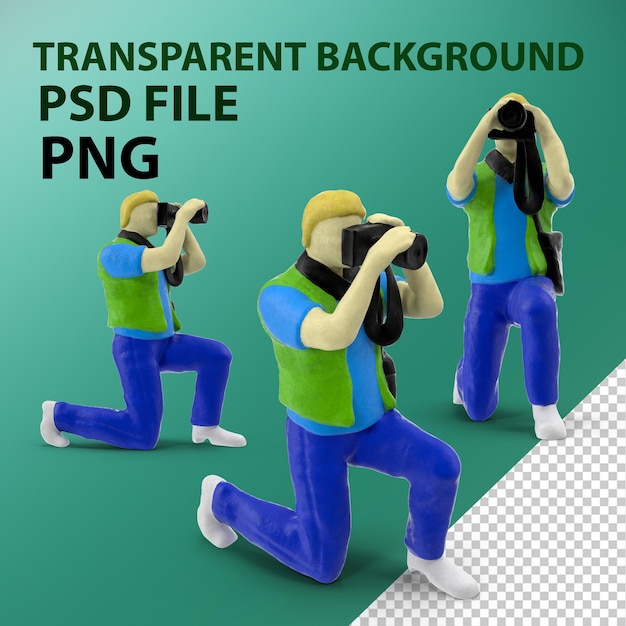 미니어처 장난감 사진작가 PNG