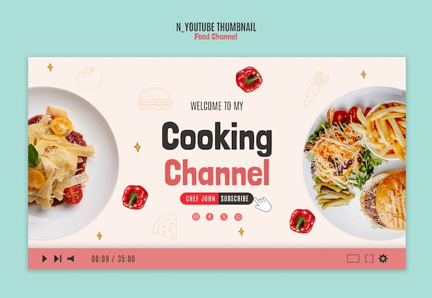 PSD miniaturka kanału gastronomicznego na youtube